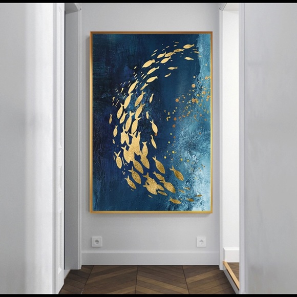 “SCHOOL OF GOLD”🌊🐠🐠🌊🐠🌊🐠 (no frame) - Picture 6 of 6